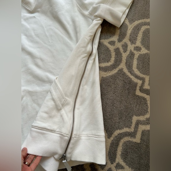 Women’s Extra Large White Helmut Lang Short Sleeve Hoodie - Picture 3 of 8